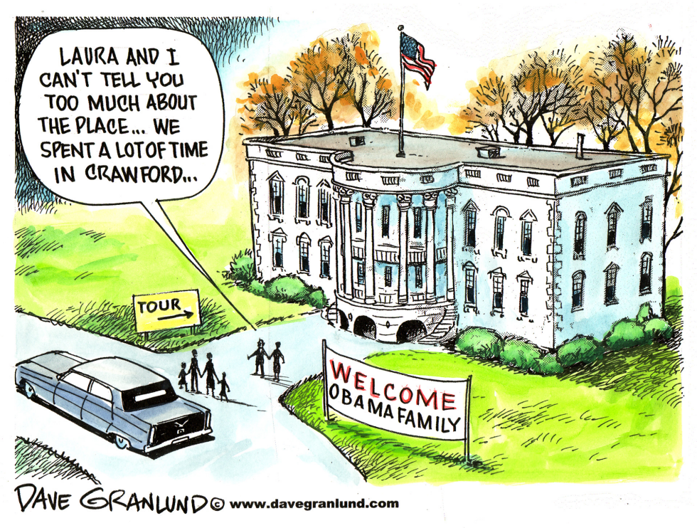  OBAMA WHITE HOUSE TOUR by Dave Granlund