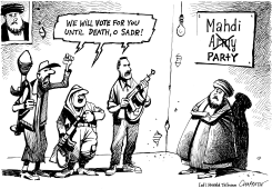 MOKTADA AL-SADR ENTERS POLITICS by Patrick Chappatte