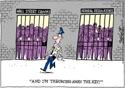 WALL STREET CROOKS by Bob Englehart