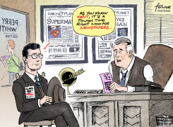 LAYOFFS HIT THE DAILY PLANET IN METROPOLIS by Rob Tornoe