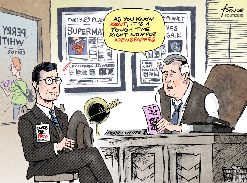 Layoffs hit The Daily Planet in Metropolis