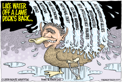 LIKE WATER OFF A LAME DUCKS BACK by Monte Wolverton