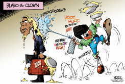 BLAGO THE CLOWN  by Nate Beeler