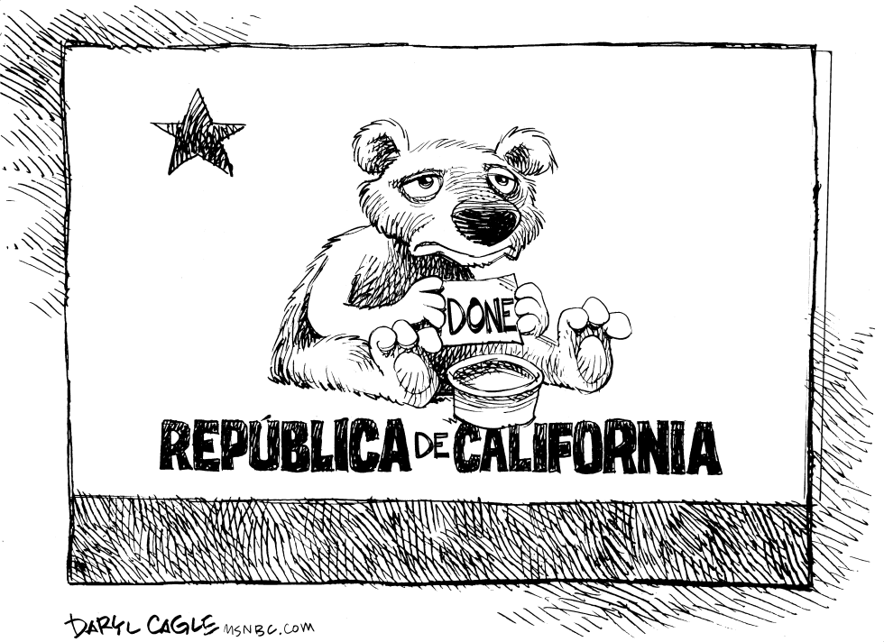  MENDIGANDO EL PRESUPUESTO DE CALIFORNIA by Daryl Cagle