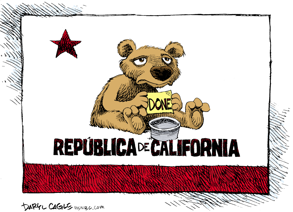  MENDIGANDO EL PRESUPUESTO DE CALIFORNIA  by Daryl Cagle