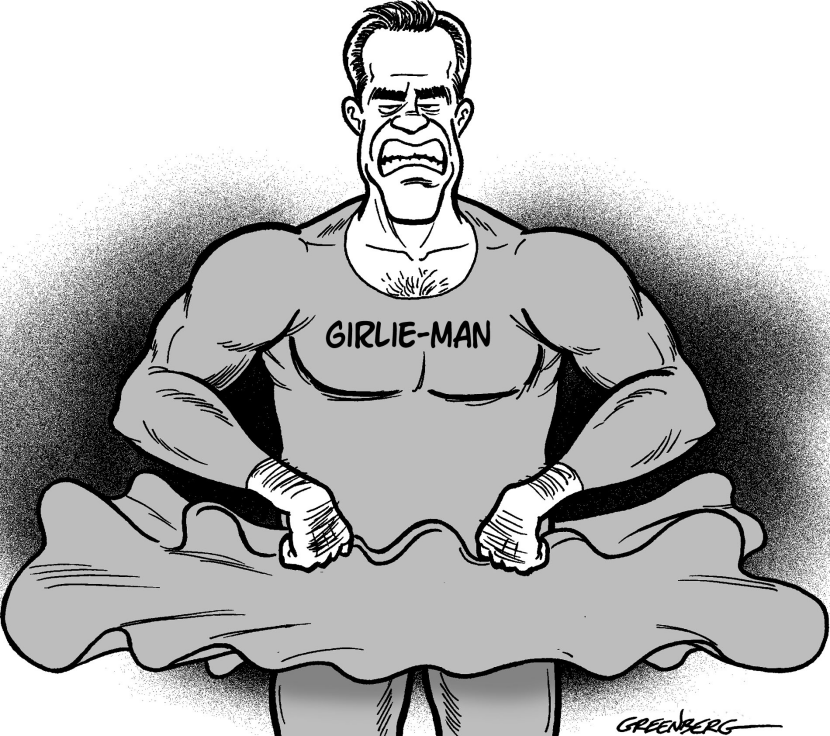 Arnold Schwarzenegger caricature bw