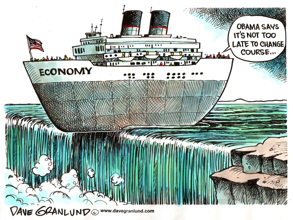  ECONOMY AND OBAMA by Dave Granlund