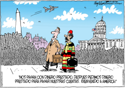 ENGANCHADO A NUESTRO TRASERO /  by Bob Englehart