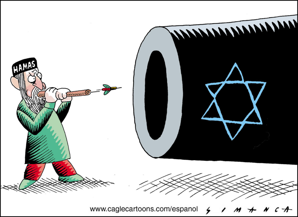 Hamas vs Israel - color