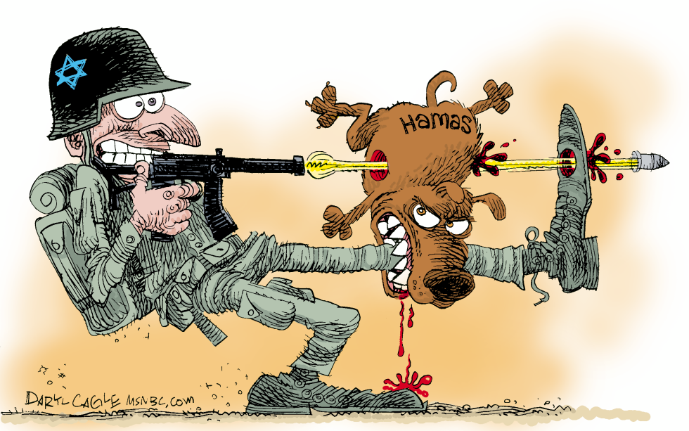 Israel Vs Hamas - Shoot the Doggie COLOR