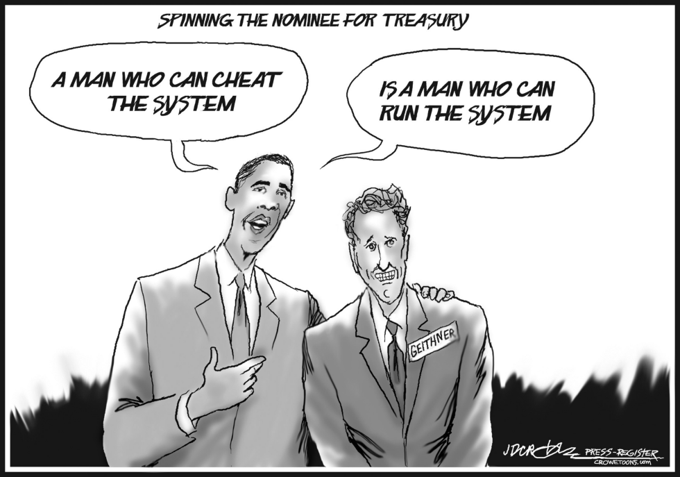 Treasury Nominee Geithner b/w