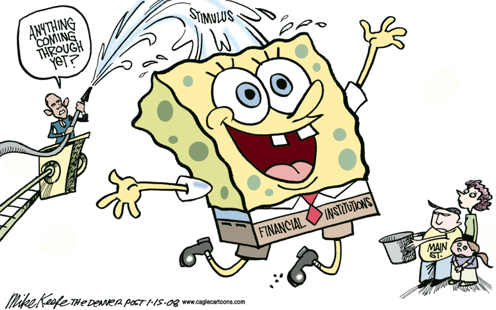  SPONGEBOB FINANCIAL INSTITUTIONS by Mike Keefe