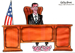 OBAMA IN THE OFFICE -  by Christo Komarnitski
