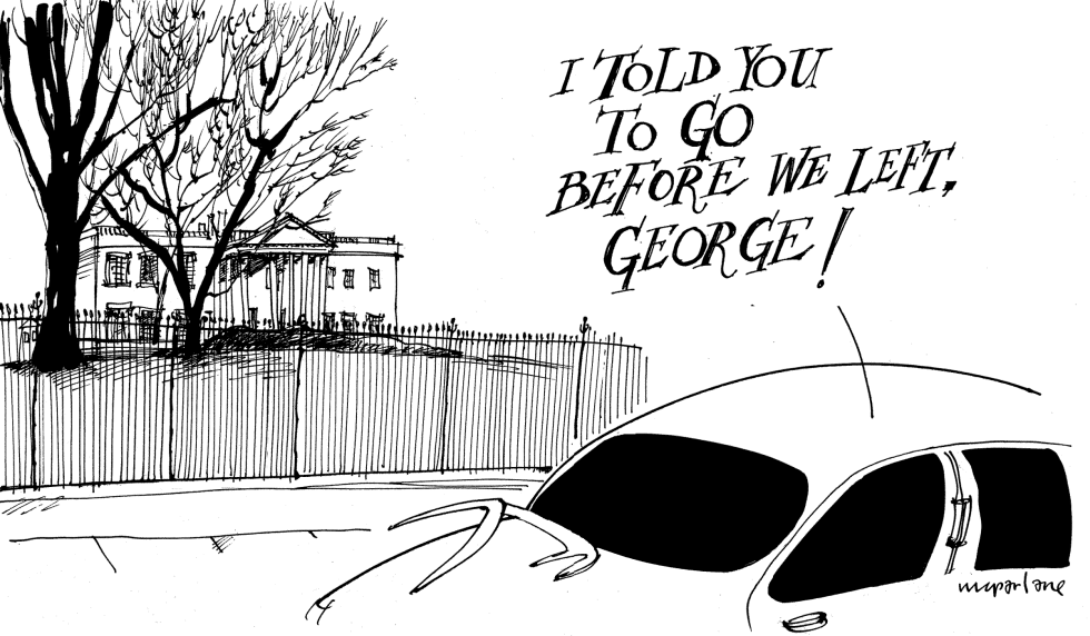 Bush Leaves White House