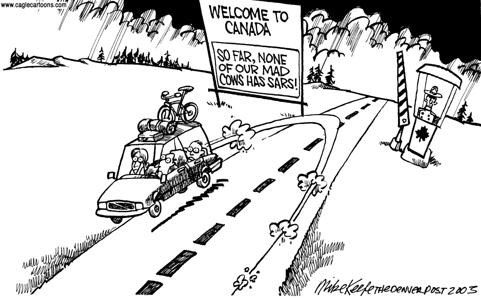  WELCOME TO CANADA by Mike Keefe