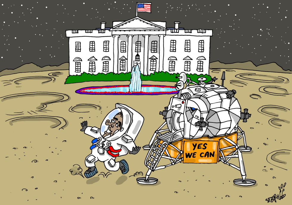 Obama historic landing