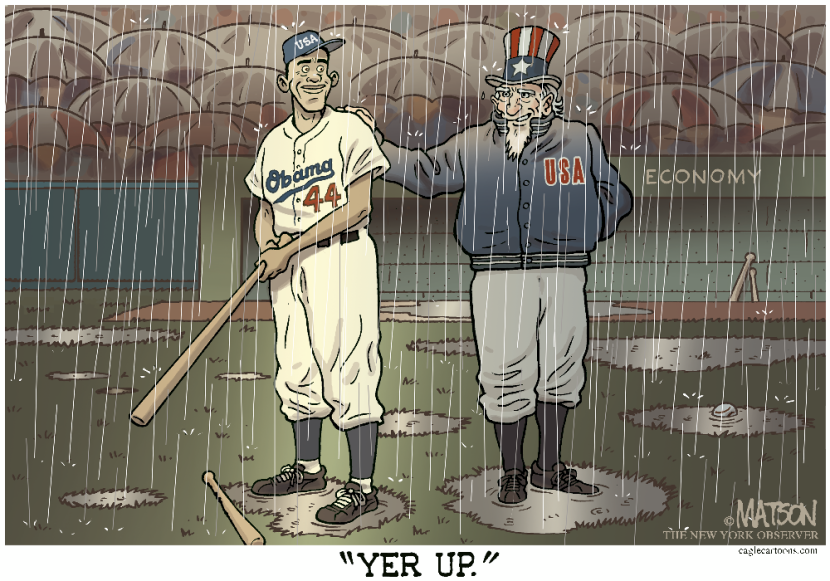 Obama's First At Bat-COLOR