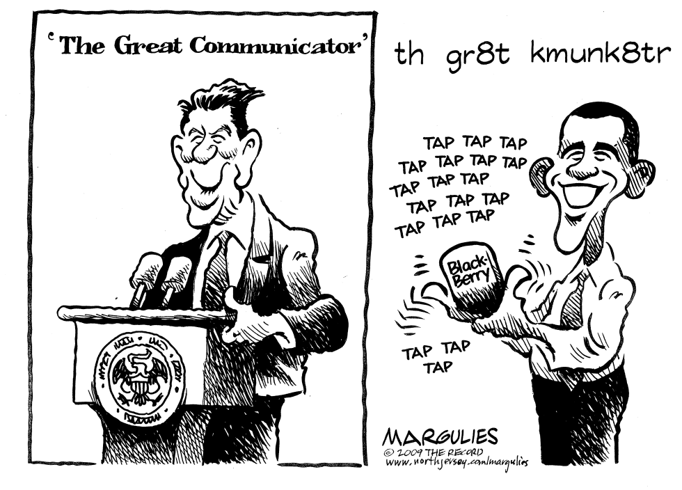 Obama and his BlackBerry