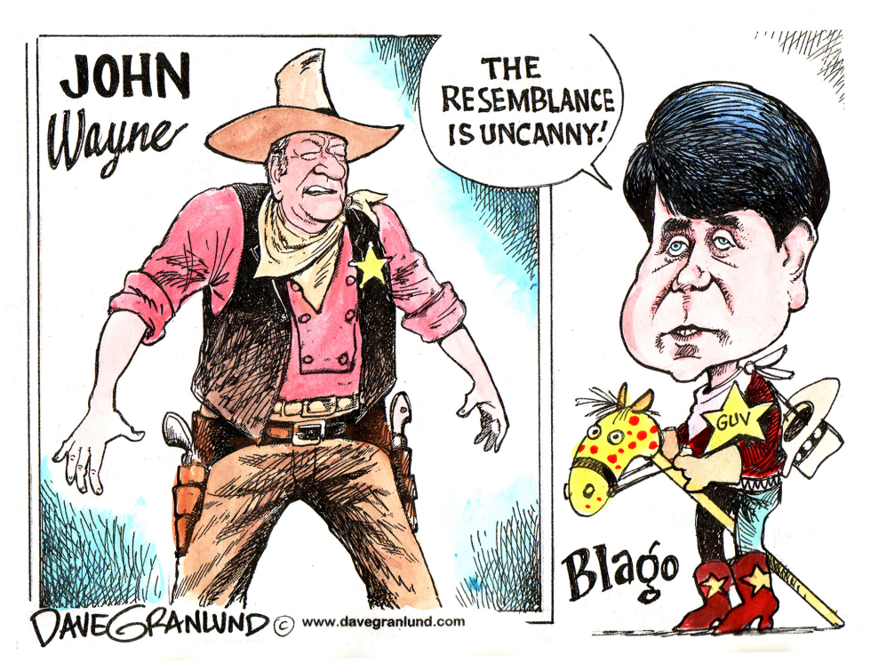 Blago casts self as cowboy