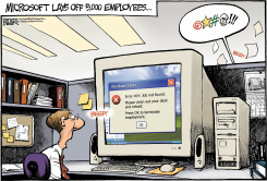 MICROSOFT LAYOFFS  by Nate Beeler