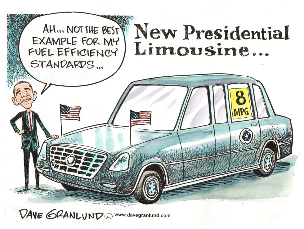  OBAMA  FUEL EFFICIENCY by Dave Granlund