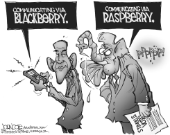 BLACKBERRY VS RASPBERRY BW by John Cole