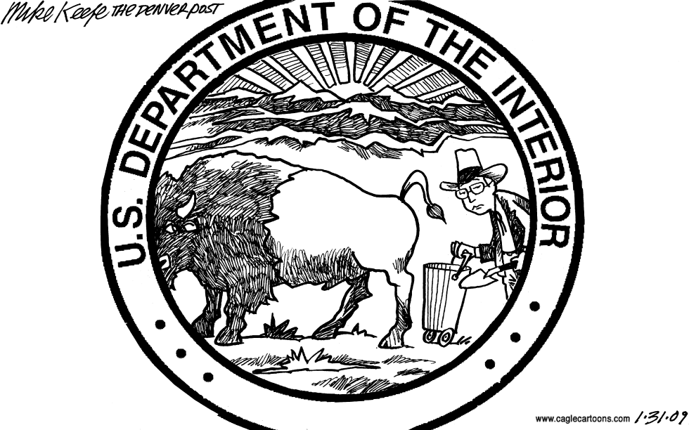  INTERIOR SECRETARY SALAZAR by Mike Keefe