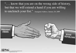 OBAMA REACHES OUT TO HOUSE REPUBLICANS by R.J. Matson