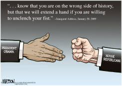 OBAMA REACHES OUT TO HOUSE REPUBLICANS by R.J. Matson