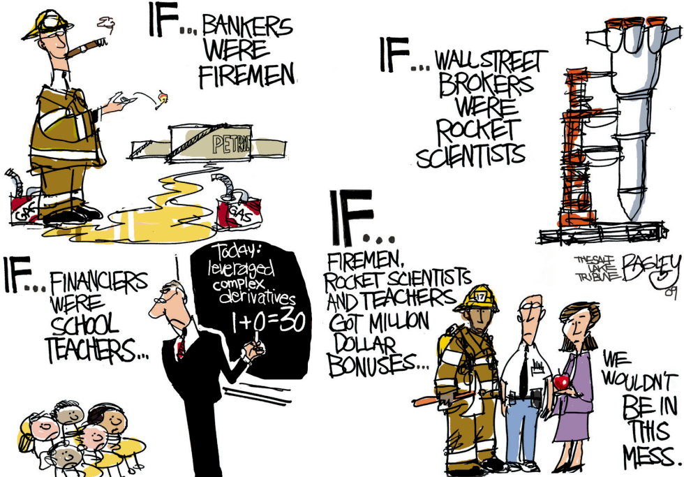  WALL STREET BONUSES  by Pat Bagley