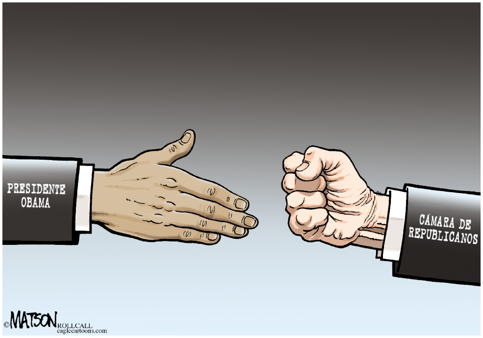 Obama llega a la Camara de Republicanos / COLOR