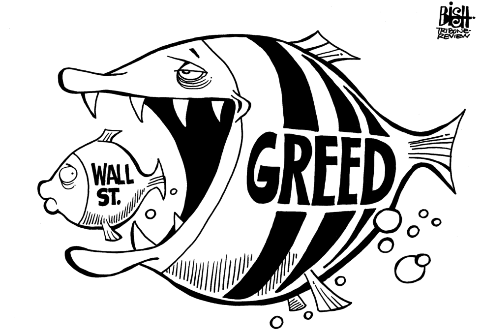 CONSUMED BY GREED, b/w