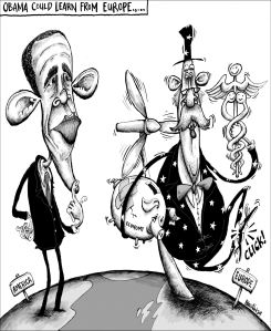 OBAMA COULD LEARN FROM EUROPE by Brian Adcock