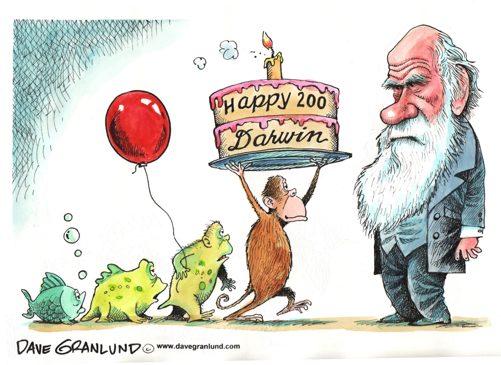  DARWIN 200TH BIRTHDAY by Dave Granlund