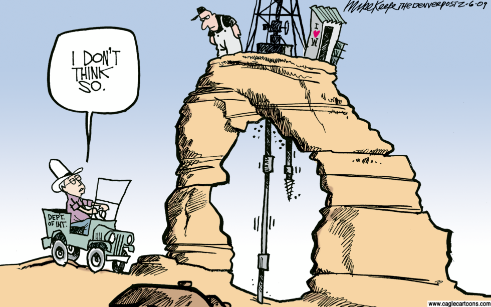  DRILLING IN UTAH by Mike Keefe