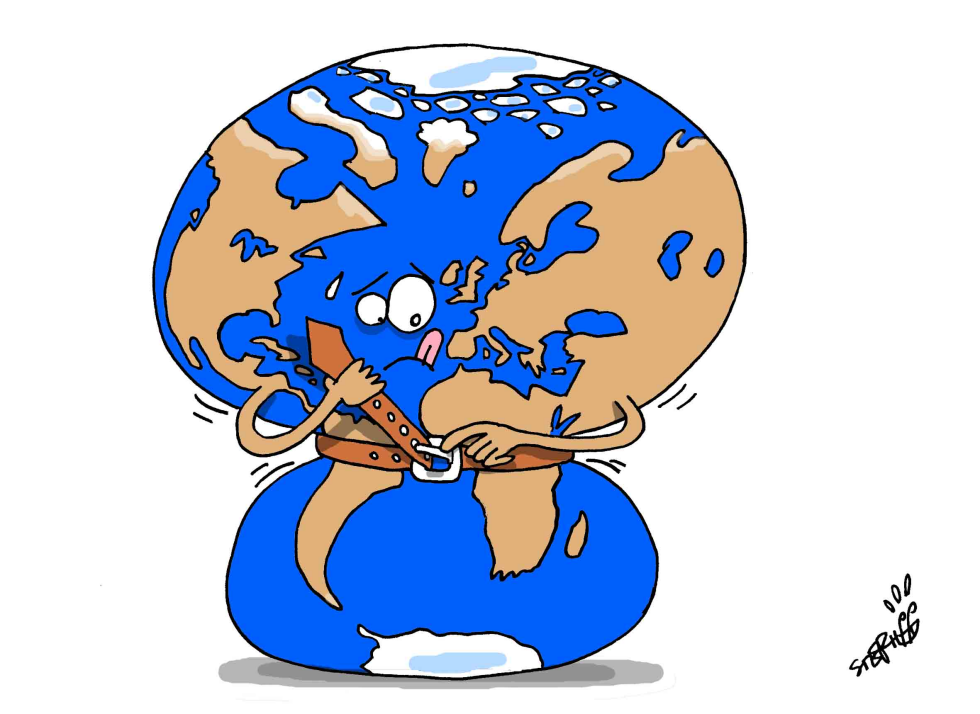 World tightening its belt