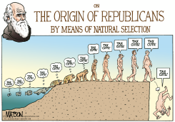 CHARLES DARWIN ON THE ORIGIN OF REPUBLICANS by R.J. Matson