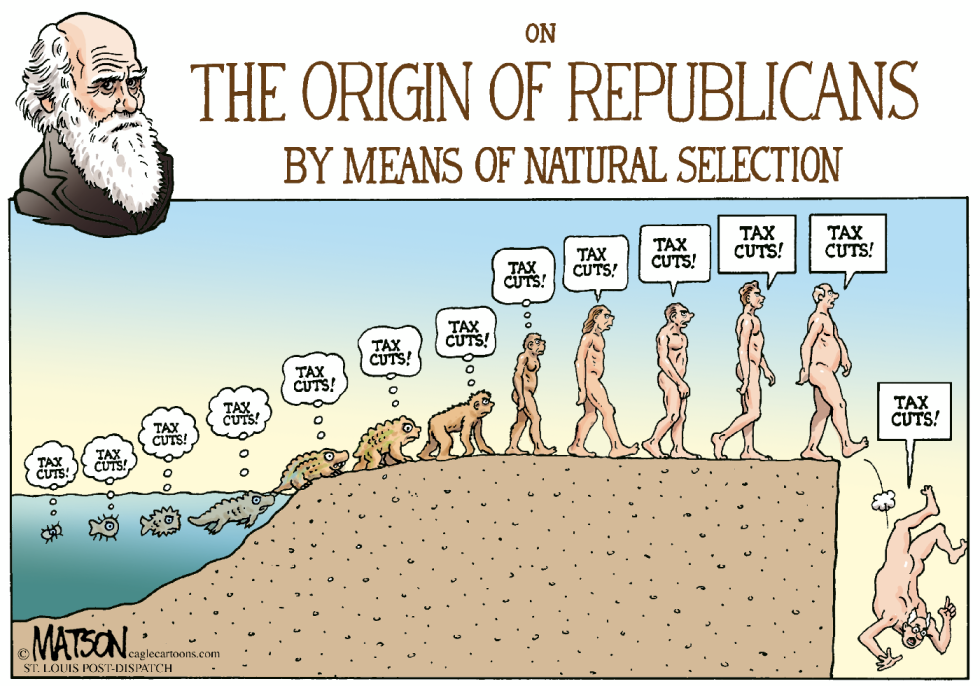 Charles Darwin On The Origin Of Republicans-COLOR