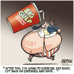 ECONOMIC STIMULUS BIG GULP by R.J. Matson