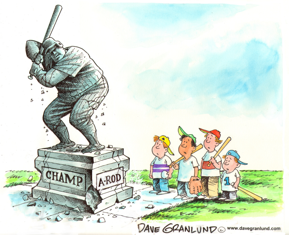  CRUMBLING A-ROD by Dave Granlund