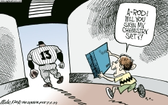 A-ROD ON STEROIDS  by Mike Keefe