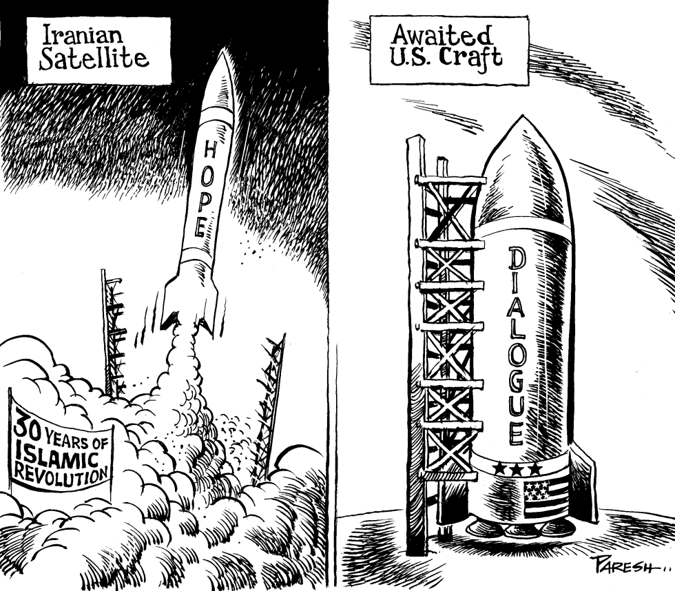 US & Iranian satellites