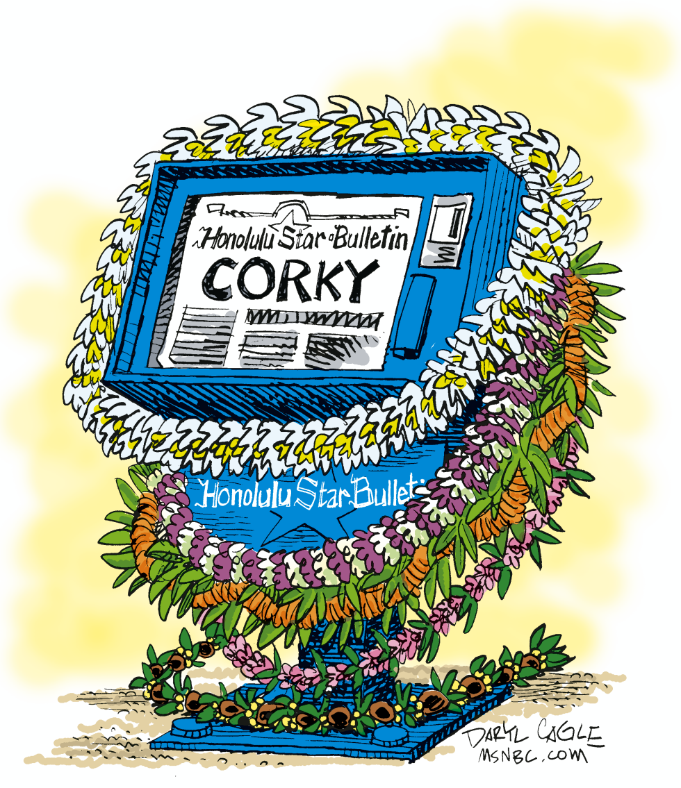  MONUMENTO A CORKY TRINIDAD  by Daryl Cagle