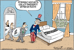 NACIONALIZANDO LOS BANCOS /  by Bob Englehart