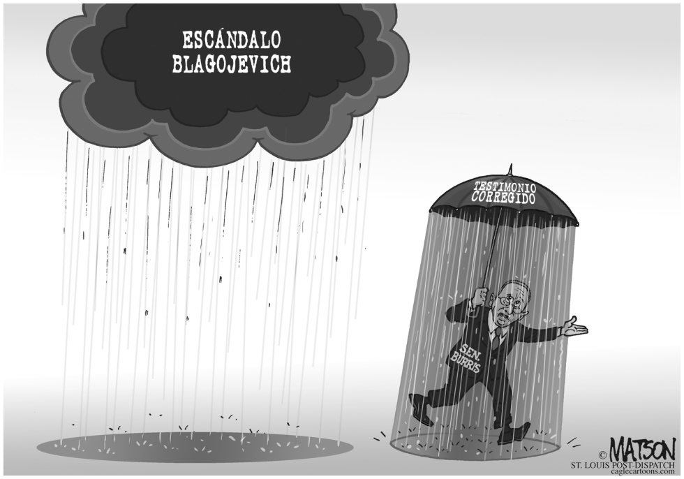 Lluvia sobre el Senador Burris