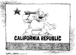 CALIFORNIA BUDGET SUICIDE by Daryl Cagle