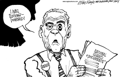DAN RATHER SUCKERED by Mike Keefe