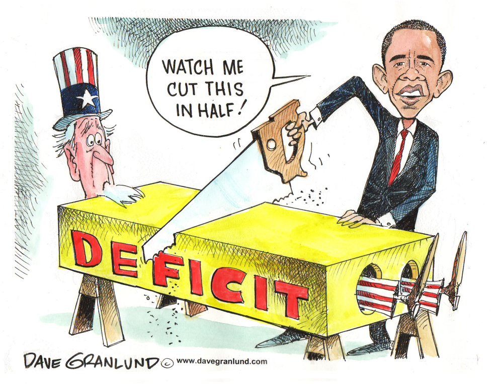  OBAMA DEFICIT CUT PLEDGE by Dave Granlund