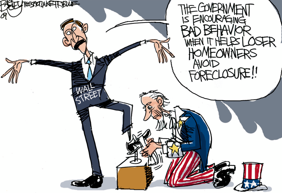  BAD BEHAVIOR BAILOUT  by Pat Bagley