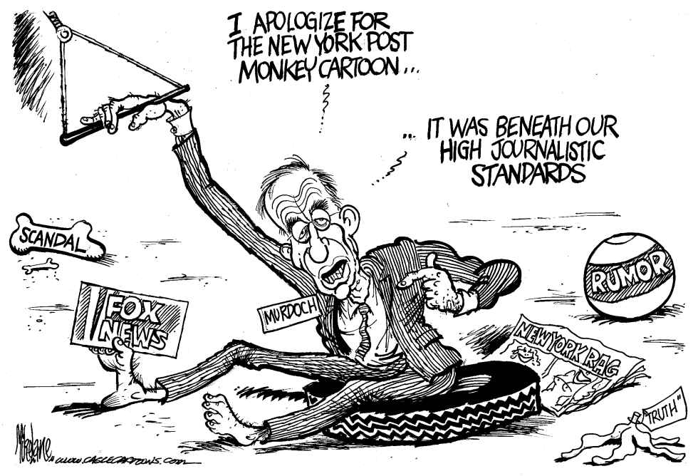  MURDOCH MONKEY CARTOON by Mike Lane